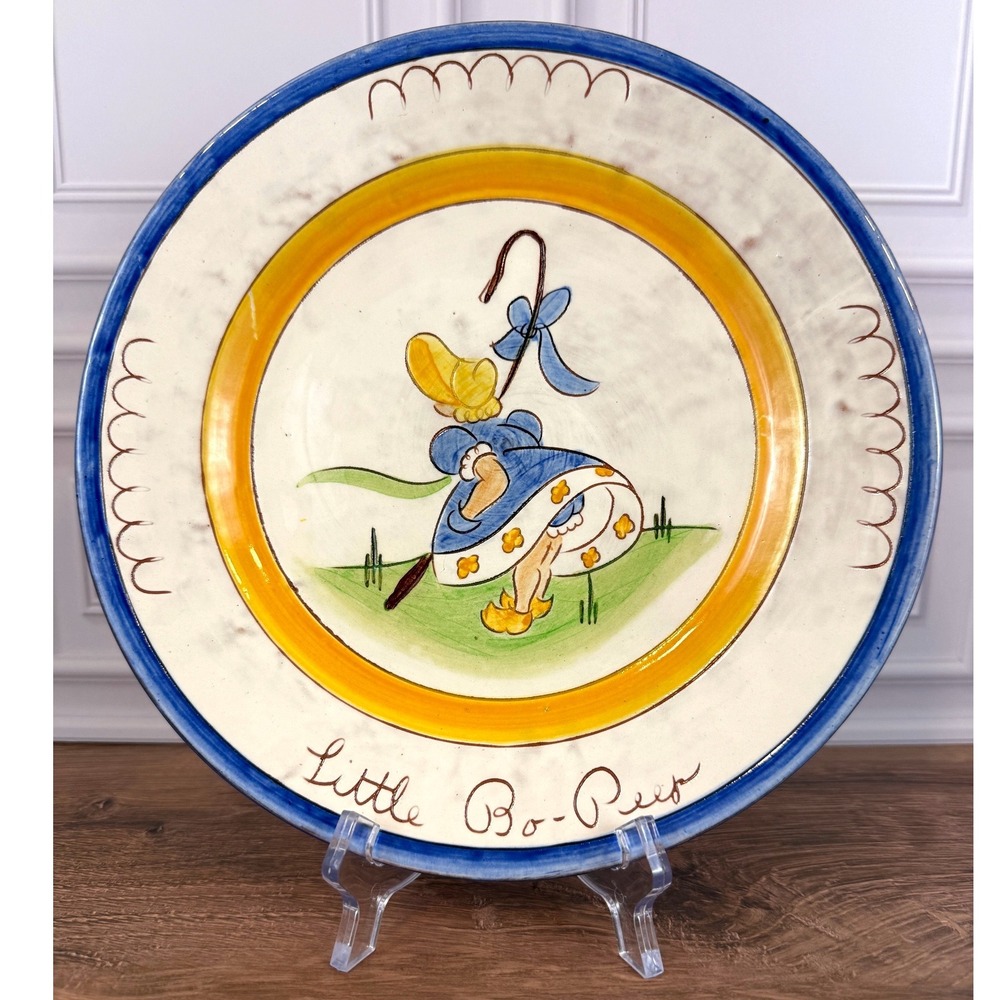 VTG 1942 Stangl Pottery "Little Bo Peep" Frederick Lunning‎ 9 3/8" Plate EUC!